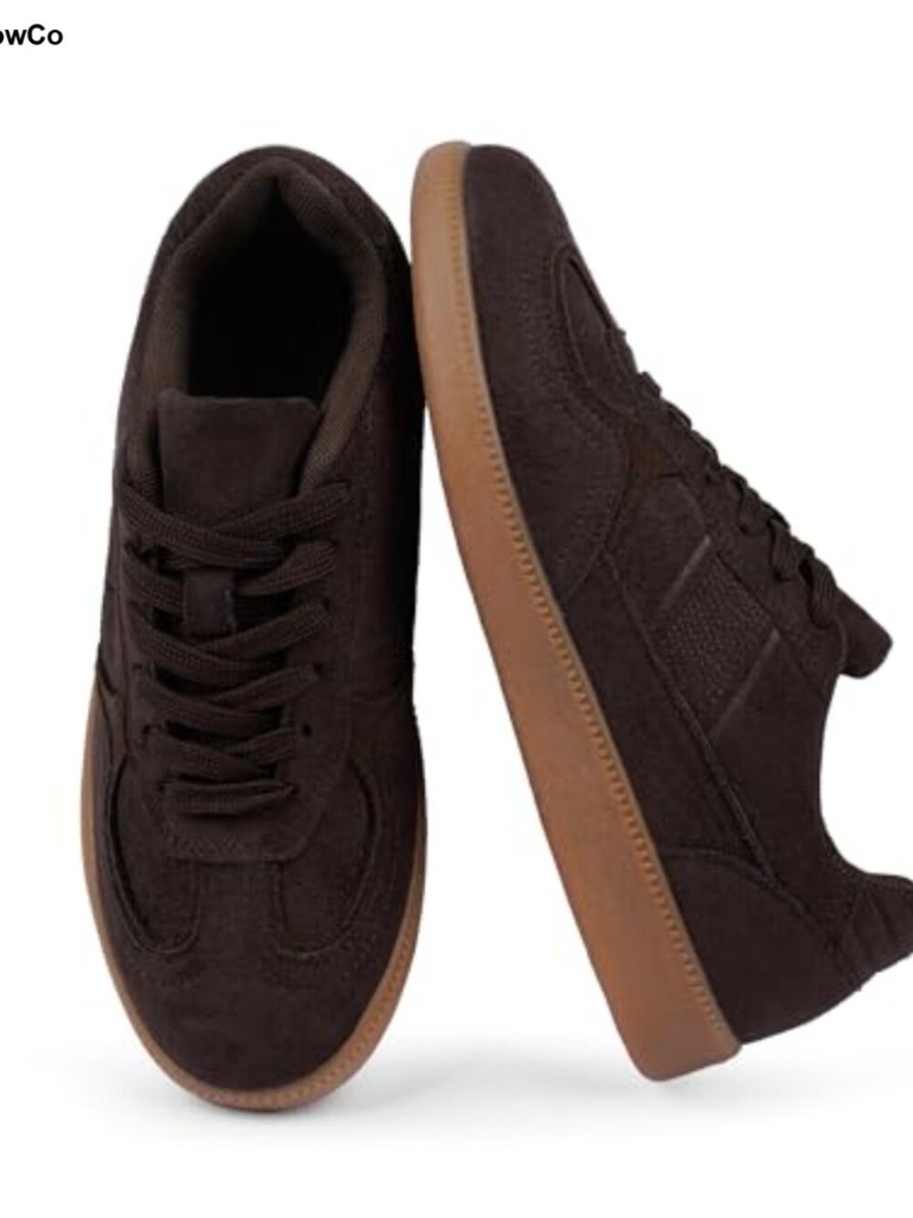 Suede Fashion Sneakers Lace Up Round Toe Retro Court Shoes